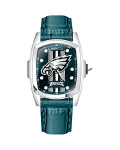 Men's NFL Leather Green Dial Watch