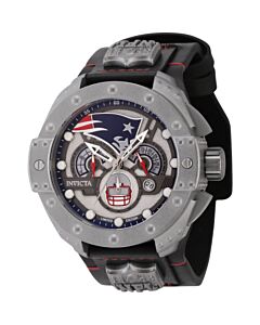 Men's NFL Leather Gunmetal Dial Watch