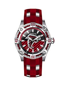 Men's NFL Polyurethane and Stainless Steel Red Dial Watch