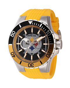 Men's NFL Silicone Black Dial Watch