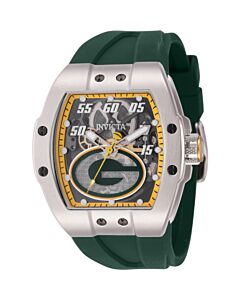 Men's NFL Silicone Transparent and Yellow Dial Watch