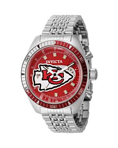 Men's NFL Stainless Steel Red Dial Watch