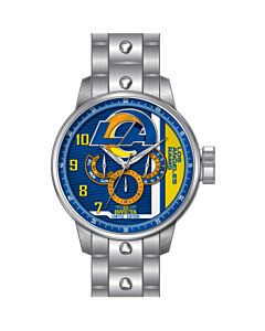 Men's NFL Stainless Steel Yellow and Orange and Blue Dial Watch