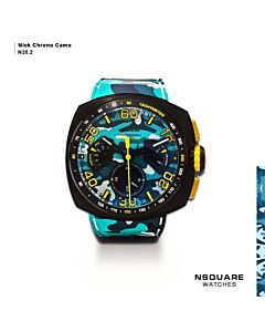 Men's Nick Chrono Chronograph Rubber Blue Dial Watch