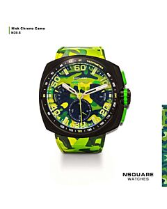 Men's Nick Chrono Chronograph Rubber Green Dial Watch