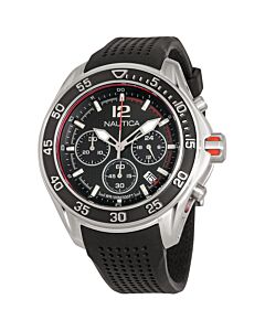 Men's NMX 1600 Chronograph Silicone Black Dial Watch