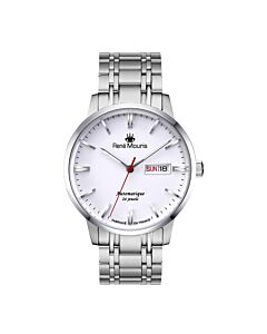 Men's Noblesse Stainless Steel White Dial Watch