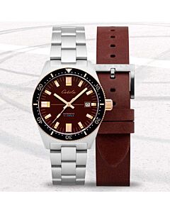 Men's Noumea Stainless Steel Red Dial Watch