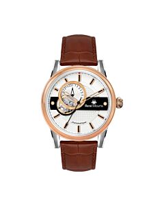 Men's Orion Leather White Dial Watch