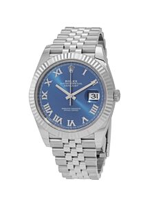 Men's Oyster Perpetual Stainless Steel Rolex Jubilee Blue Dial Watch