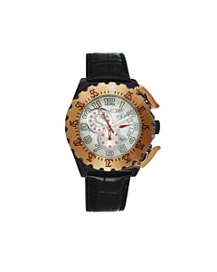 Men's Paddle Chronograph Leather White Dial