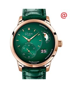 Men's PanoMaticLunar (Louisiana Alligator) Leather Gradient Green Dial Watch