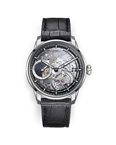 Men's Paragon Pearl Obsidian Calfskin Black Dial Watch