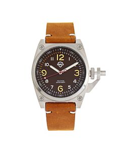 Men's Pascal Leather Brown Dial Watch