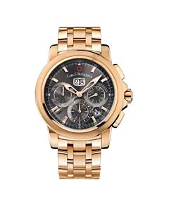 Men's Patravi Chronograph 18kt Rose Gold Black Dial Watch