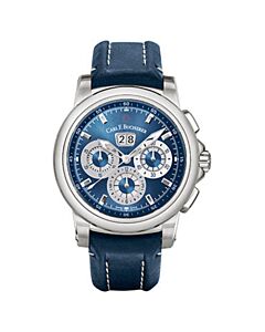 Men's Patravi Chronograph Leather Blue Dial Watch