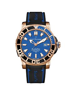 Men's Patravi ScubaTec Rubber Blue Dial Watch