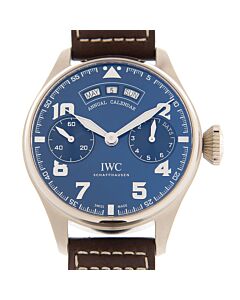 Men's Pilot Calfskin Leather Blue Dial Watch