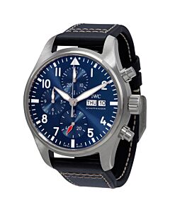 Men's Pilot Chronograph Leather Blue Dial Watch