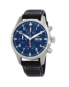 Men's Pilots Chronograph Leather Blue Dial Watch