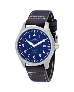 Men's Pilots Leather Blue Dial Watch