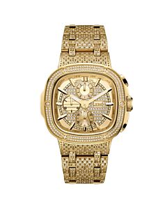 Men's Platinum Series Chronograph Stainless Steel Gold-tone Dial Watch