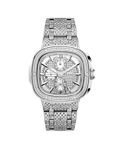 Men's Platinum Series Chronograph Stainless Steel Silver-tone Dial Watch