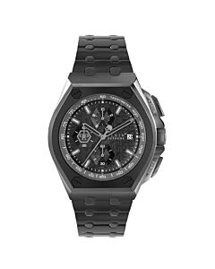 Men's Plein Extreme Chronograph Stainless Steel Black Dial Watch
