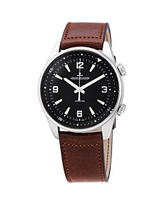 Men's Polaris Leather Black Dial Watch