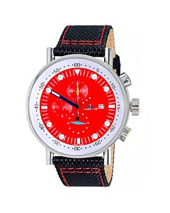 Men's Polyurethane White and Red Dial Watch