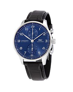 Men's Portuguese Chronograph (Alligator) Leather Blue Dial Watch
