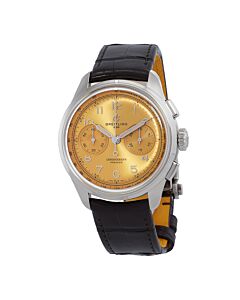 Men's Premier B09 Chronograph Alligator Leather Copper Dial Watch