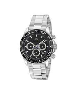 Men's Preston Chronograph Stainless Steel Black Dial Watch