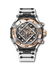 Men's Pro Diver Chronograph Cable and Silicone Rose Gold and Black Dial Watch