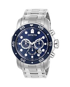 Men's Pro Diver Chronograph Stainless Steel Blue Dial Stainless Steel