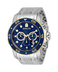 Men's Pro Diver Chronograph Stainless Steel Blue Dial Watch
