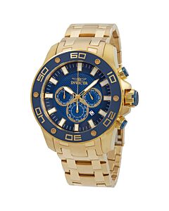 Men's Pro Diver Chronograph Stainless Steel Blue Dial