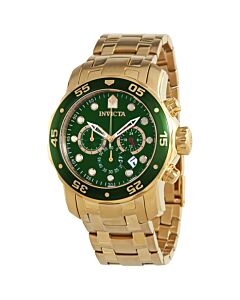 Men's Pro Diver Chronograph Stainless Steel Green Dial Watch