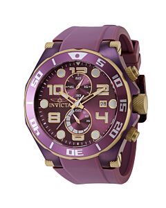 Men's Pro Diver Chronograph Stainless Steel Purple Dial Watch