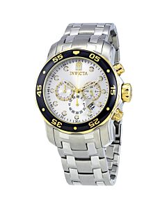 Men's Pro Diver Chrono Stainless Steel Silver-Tone Dial