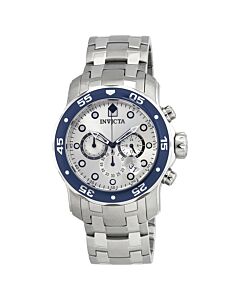 Men's Pro Diver Chronograph Silver-Tone Steel and Dial