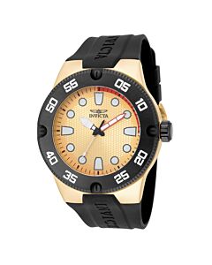Men's Pro Diver Silicone Gold-tone Dial Watch