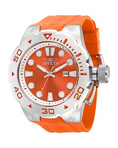 Men's Pro Diver Silicone Orange Dial Watch