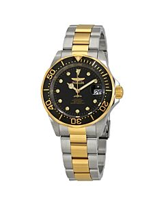 Men's Pro Diver Auto Two-Tone Stainless Steel Black Dial