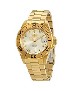 Women's Pro Diver Automatic 18K Gold Plated Steel Champagne Dial
