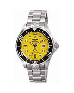Men's Pro Diver Stainless Steel Yellow Dial