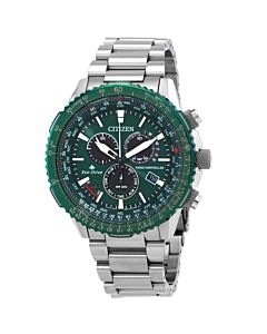Men's Promaster Air A-T Chronograph Stainless Steel Green Dial Watch
