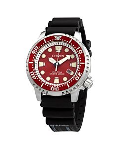 Mens-Promaster-Rubber-Red-Dial-Watch