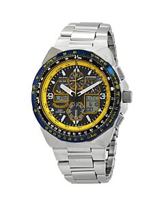 Men's Promaster Skyhawk A-T Chronograph Stainless Steel Blue Dial Watch