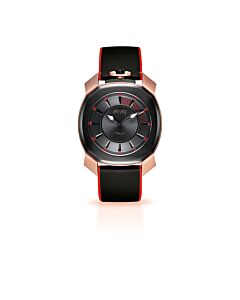 Men's Quartz Frame One Leather Black Dial Watch